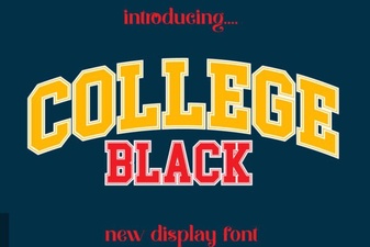 Stylish College Black Fonts for Design Projects