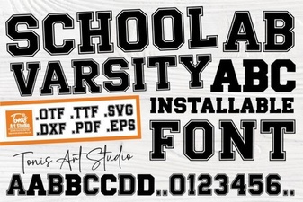 Varsity Fonts for School Design Projects