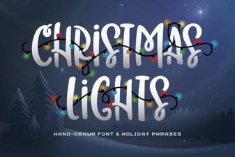 Illuminate Your Designs with Festive Christmas Lights Fonts