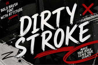 Dirty Stroke Fonts for Bold Design & Creative Projects