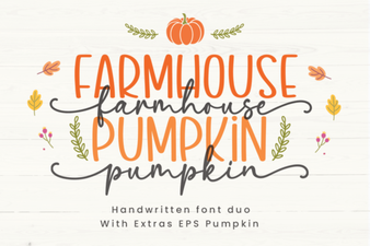Create Projects with Farmhouse Pumpkin Font Designs